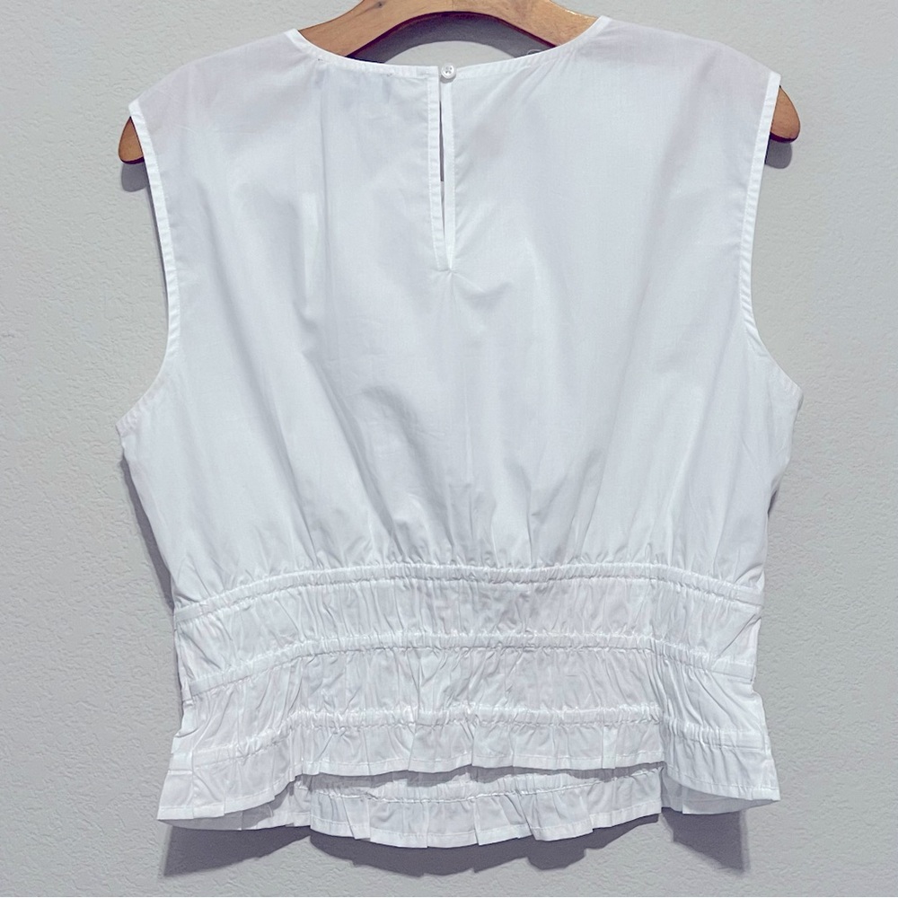 J Crew Hyacinth Top in Cotton Poplin in White Size XS NWT - Picture 7 of 10
